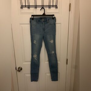 Light Wash Distressed Skinny Jeans